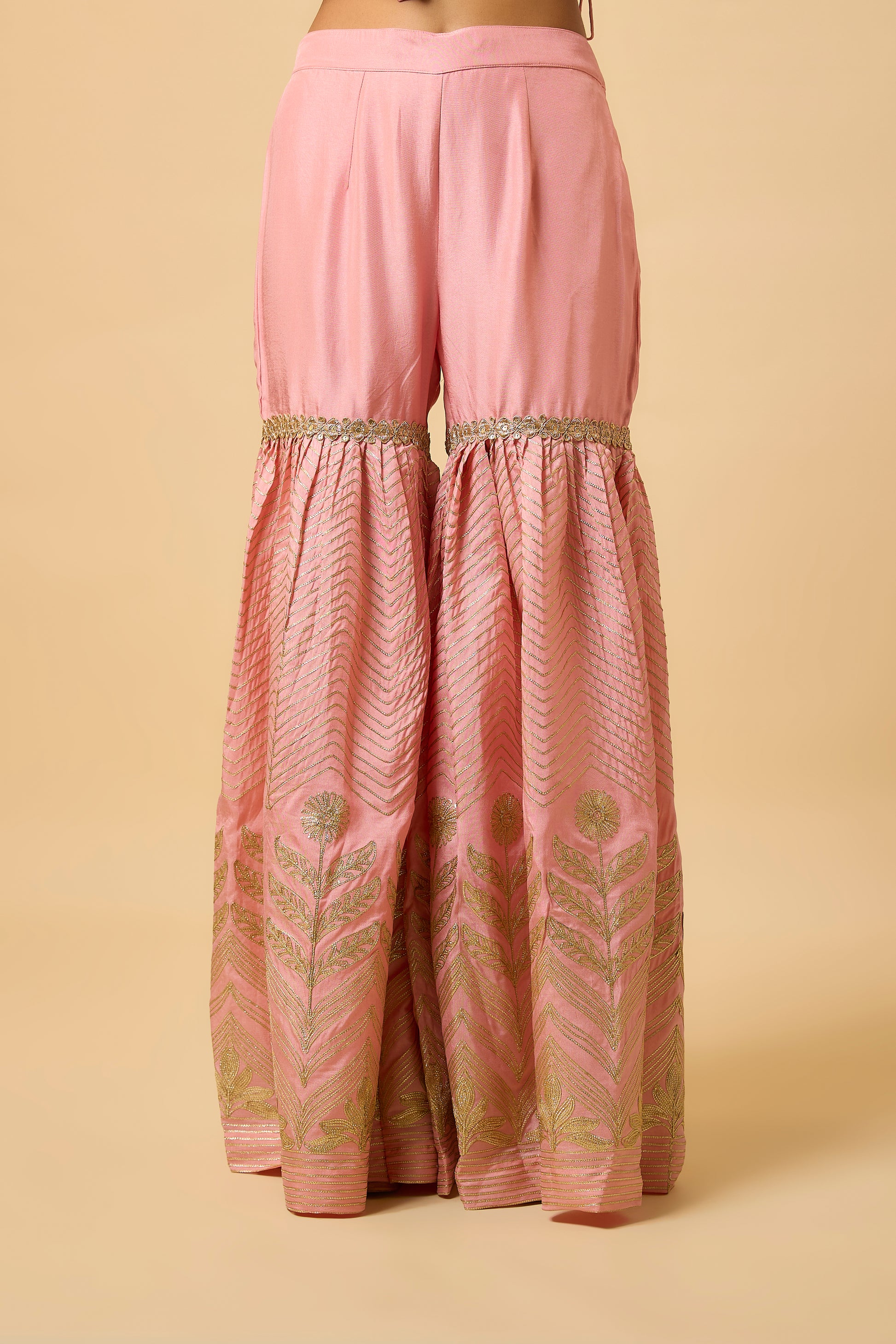Nooraniyah -Kurta, Pant and Dupatta - Salmon Pink
