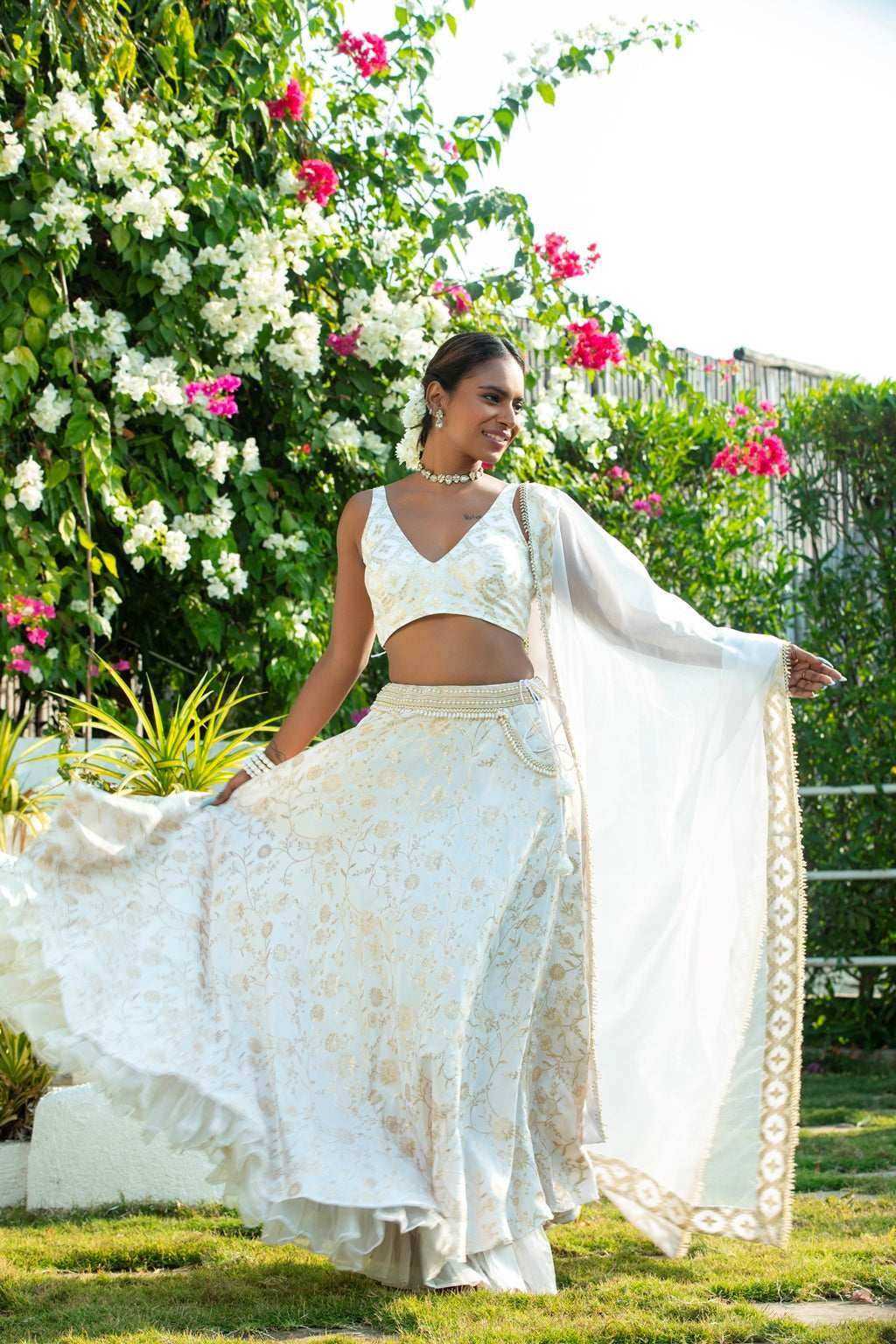 Chandini - Brocade Lehenga Set - Monk & Mei