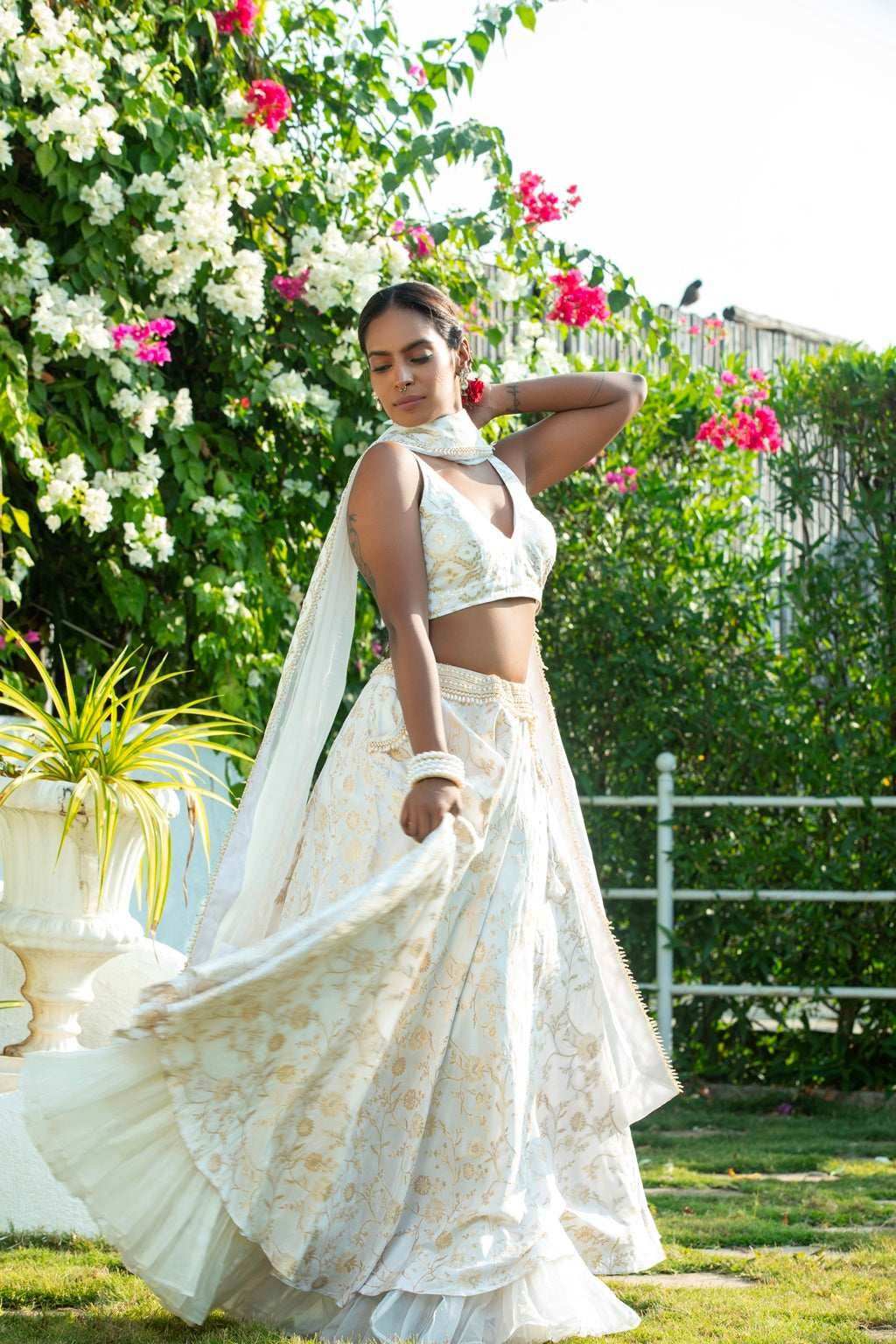 Chandini - Brocade Lehenga Set - Monk & Mei