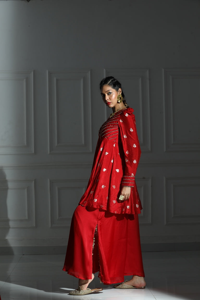 Nefertiti Rose Red with Dupatta