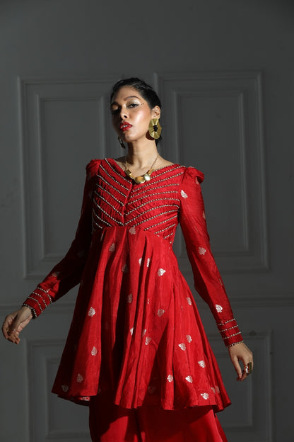 Nefertiti Rose Red with Dupatta