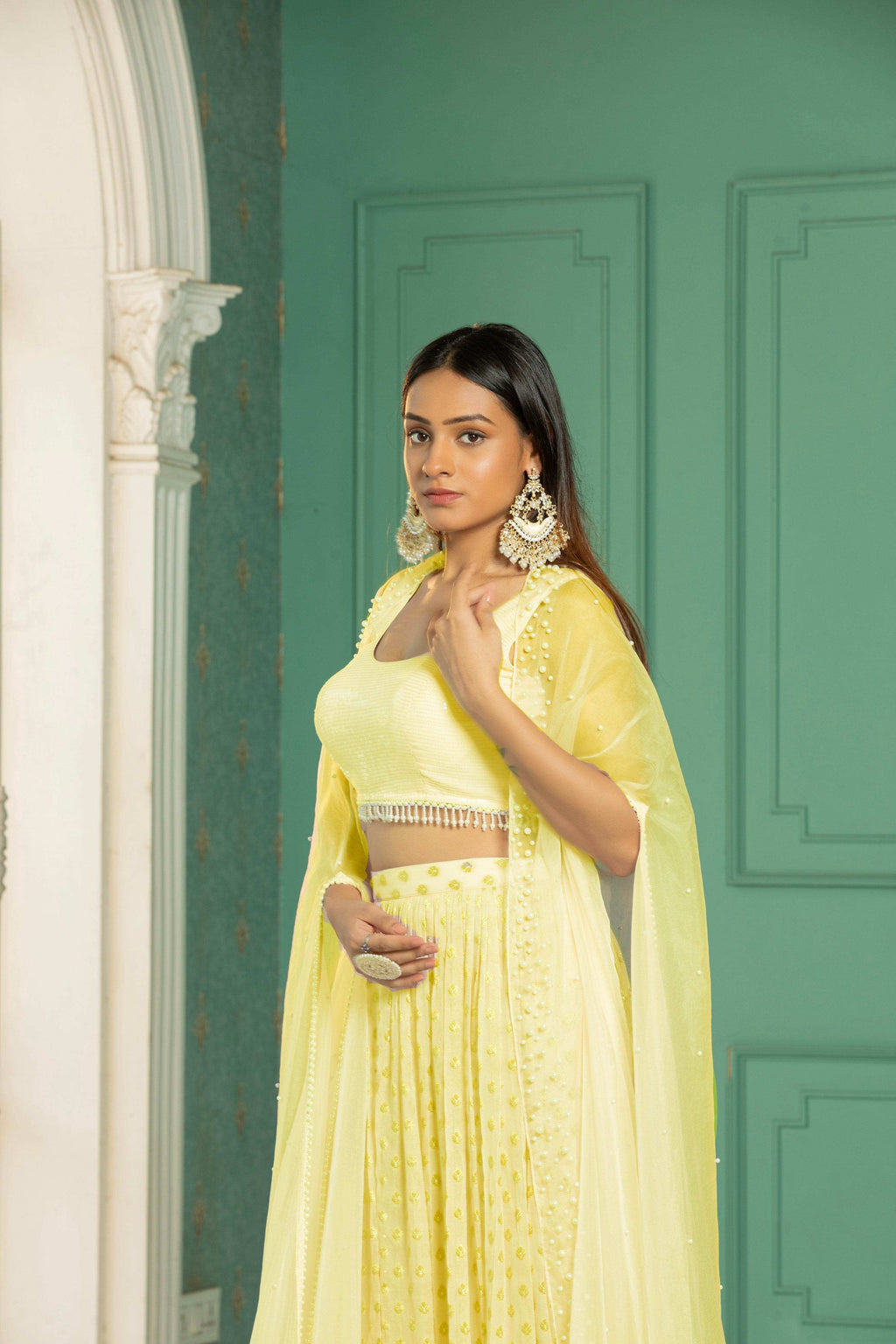 OPAL - Cape - Sharara Set - Sunshine Yellow - Monk & Mei
