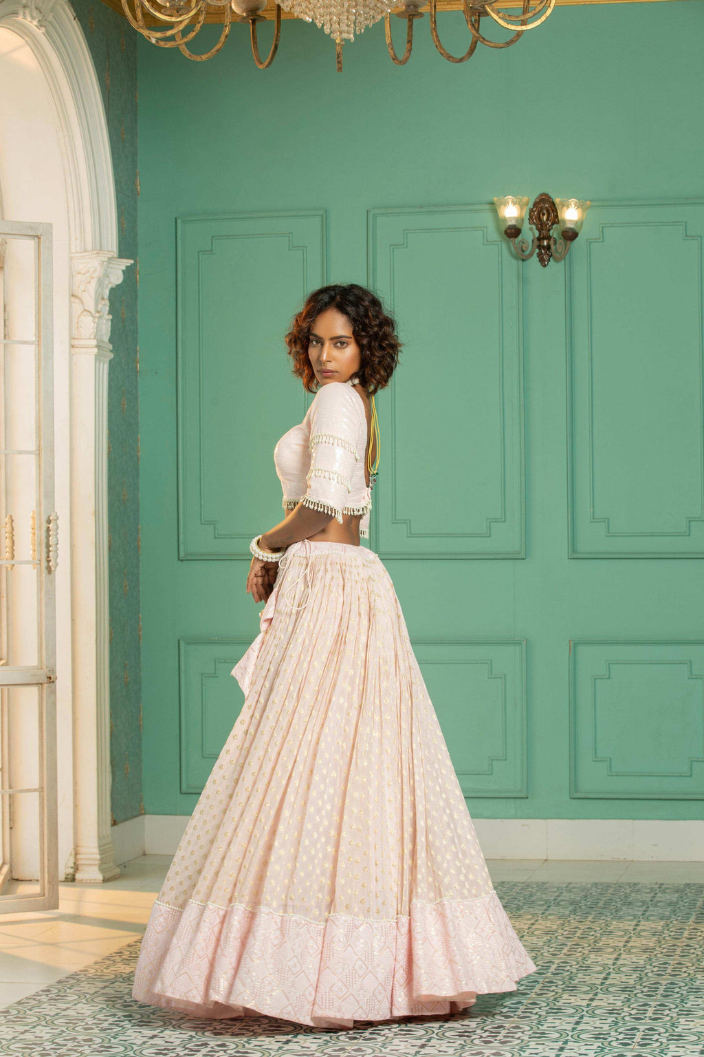 IVY - Lehenga Set - Rose Pink - Monk & Mei