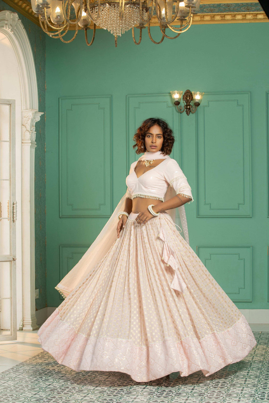 IVY - Lehenga Set - Rose Pink - Monk & Mei