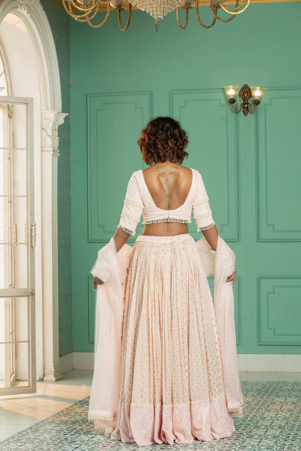 IVY - Lehenga Set - Rose Pink - Monk & Mei