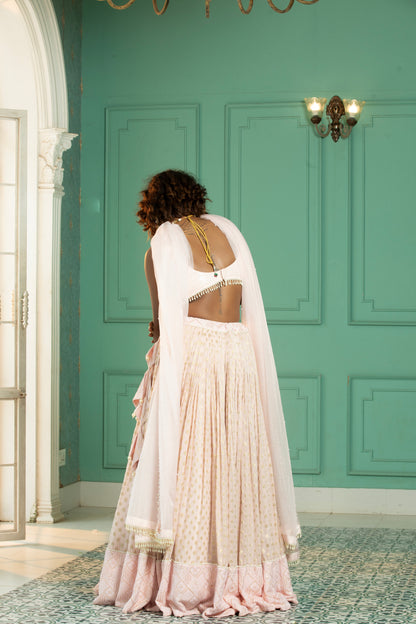 CORAL - Lehenga Set - Rose Pink