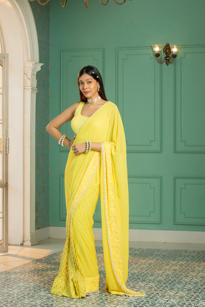 SCARLETT - Saree Set -Sunshine Yellow