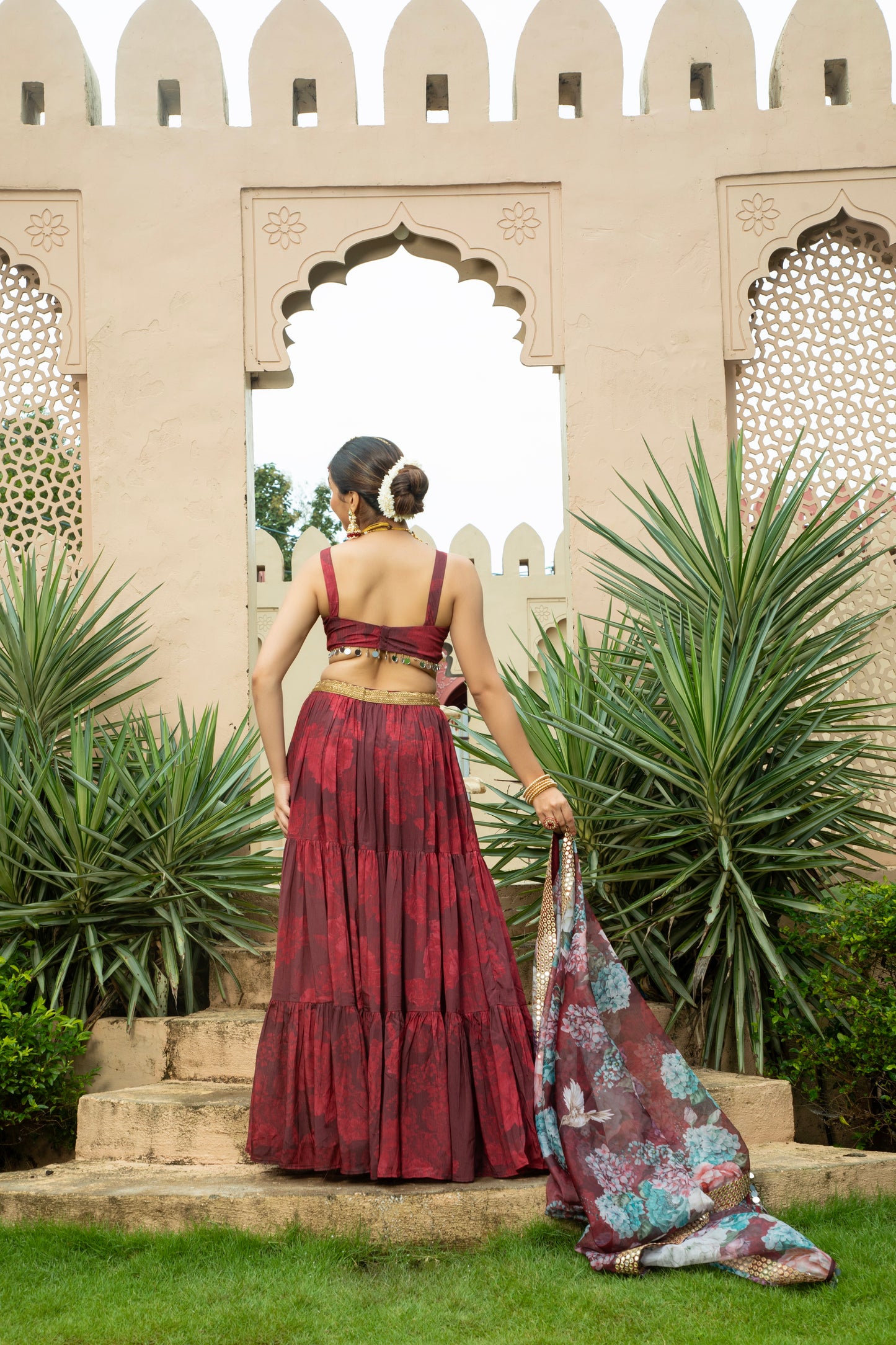 Aafia - Lehenga Set Maroon