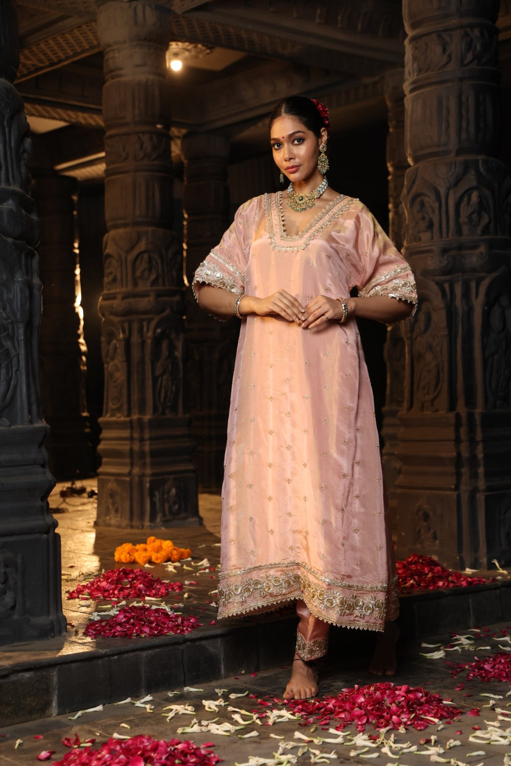Navya- Kurta and Salwar Set- Blush Pink