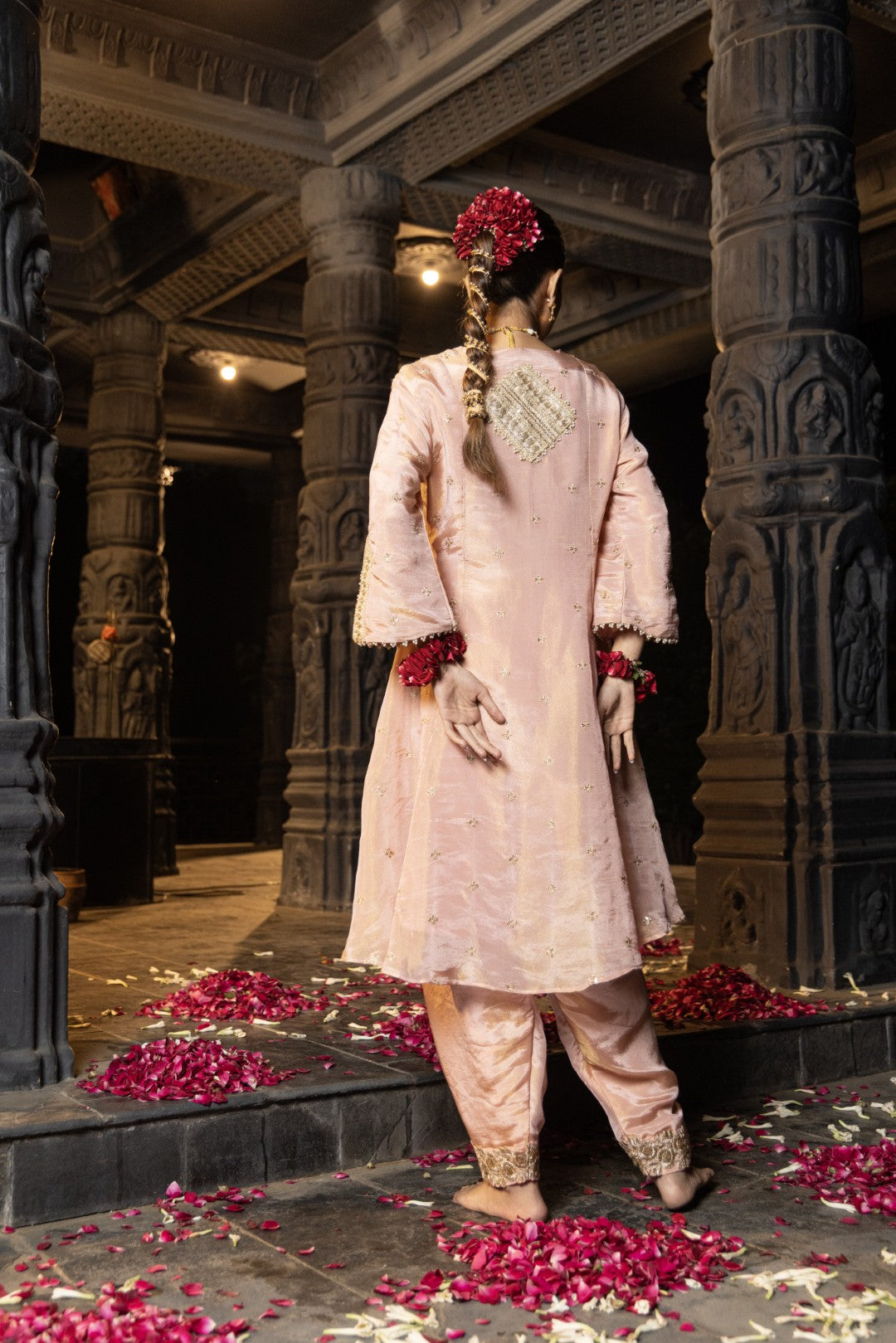 Niara- Kurta and Straight pants Set- Blush Pink