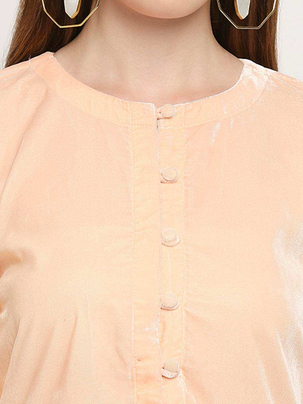 Farah - Jacket & Dhoti - Peach Pink - Monk & Mei