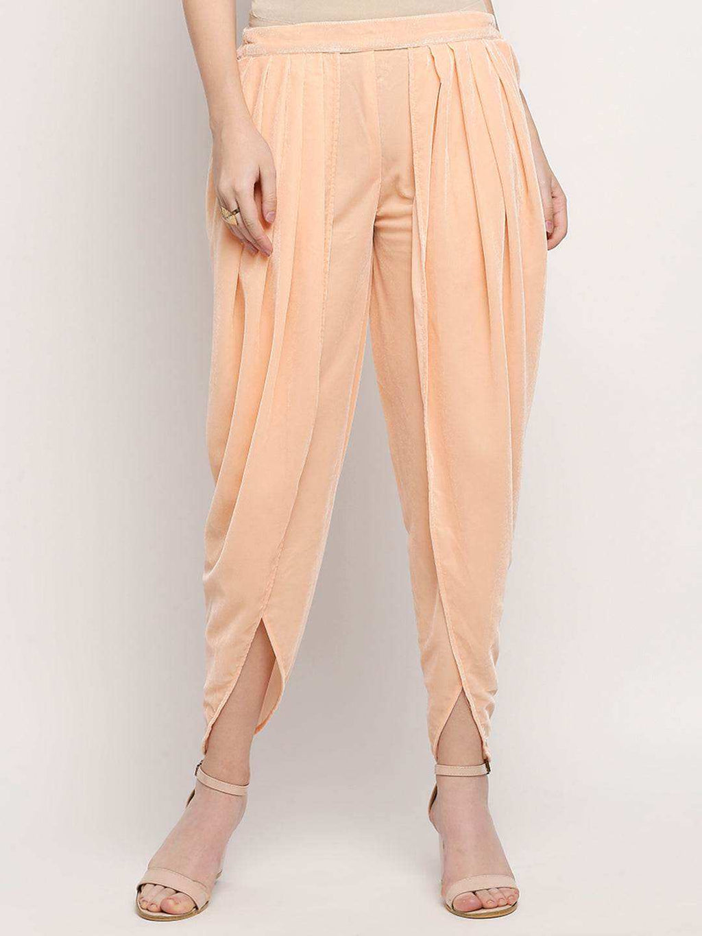 Farah - Jacket & Dhoti - Peach Pink - Monk & Mei