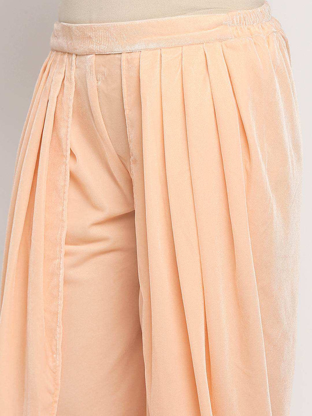 Farah - Jacket & Dhoti - Peach Pink - Monk & Mei