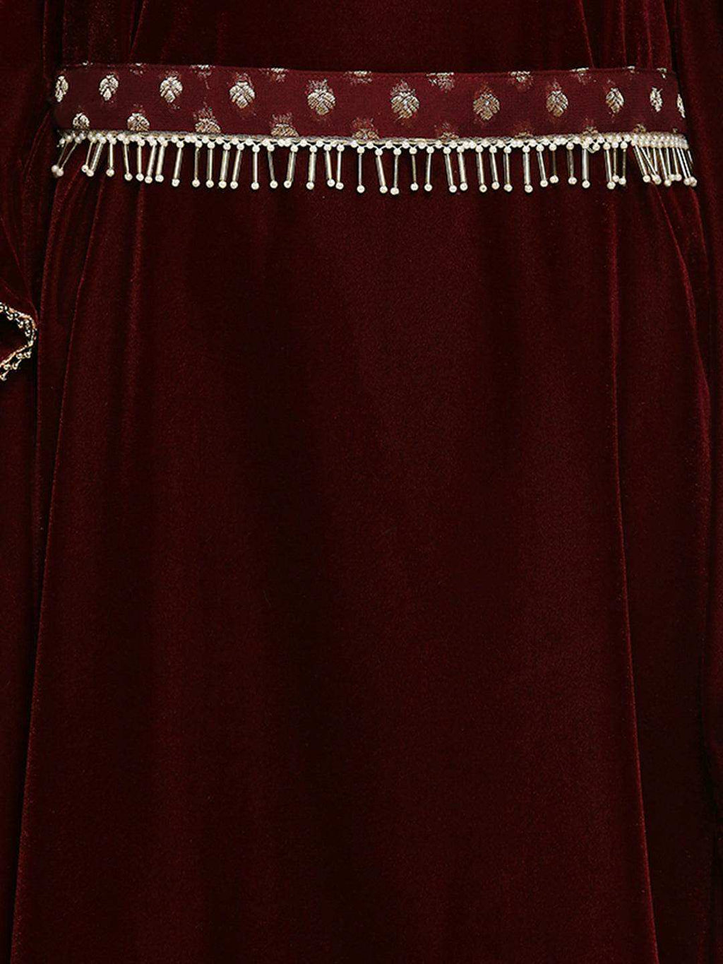 Nuuh Kaftan with Belt - Maroon - Monk & Mei
