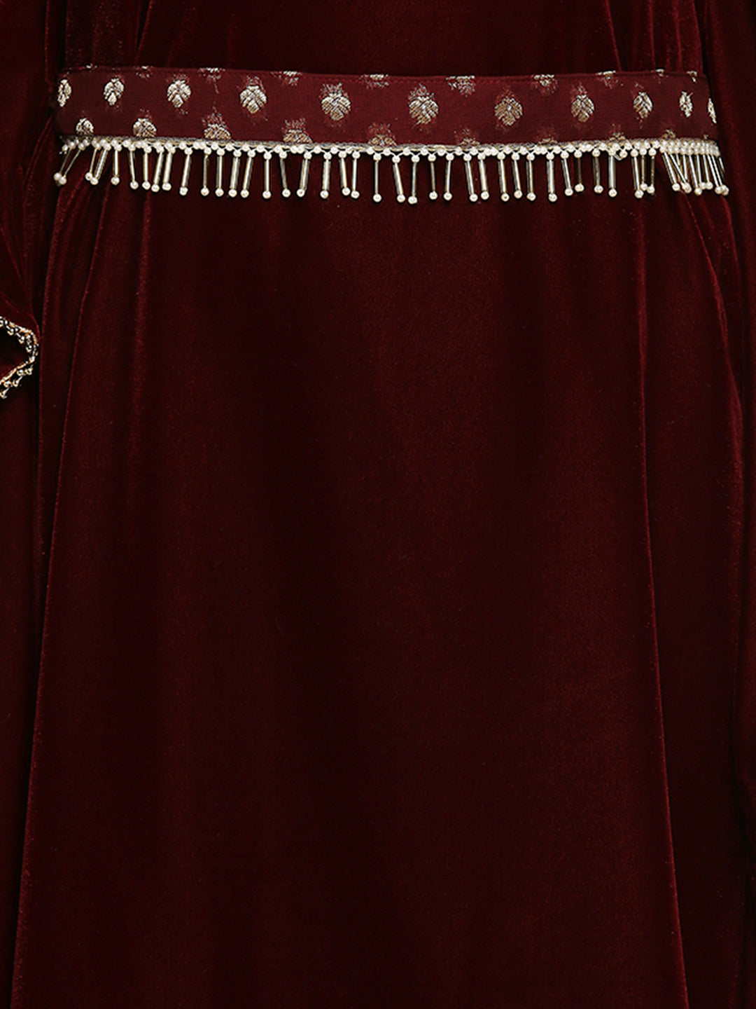 Nuuh Kaftan with Belt - Maroon