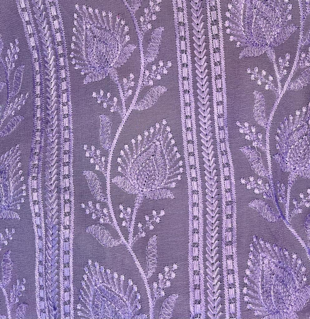 Masoom Chikankari Lehenga, Blouse & Dupatta - Veryperi Violet