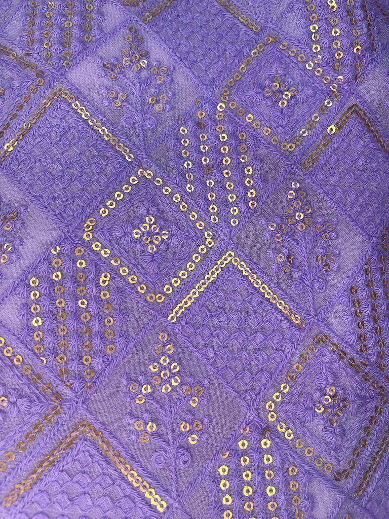 Masoom Chikankari Lehenga, Blouse & Dupatta - Veryperi Violet - Monk & Mei