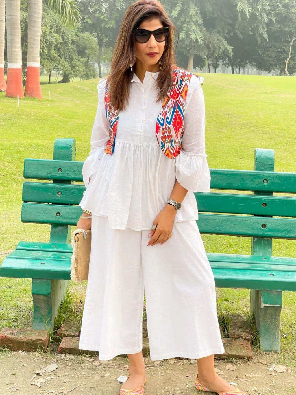 Mariyam - Top & Bottoms- White - Monk & Mei