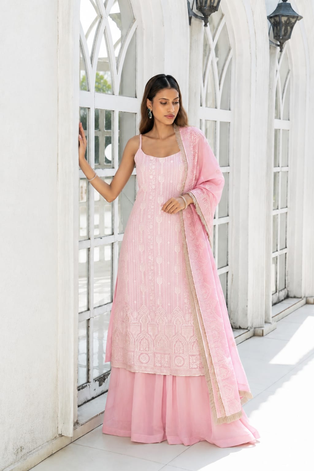 Kurta, Flared Pants and Dupatta