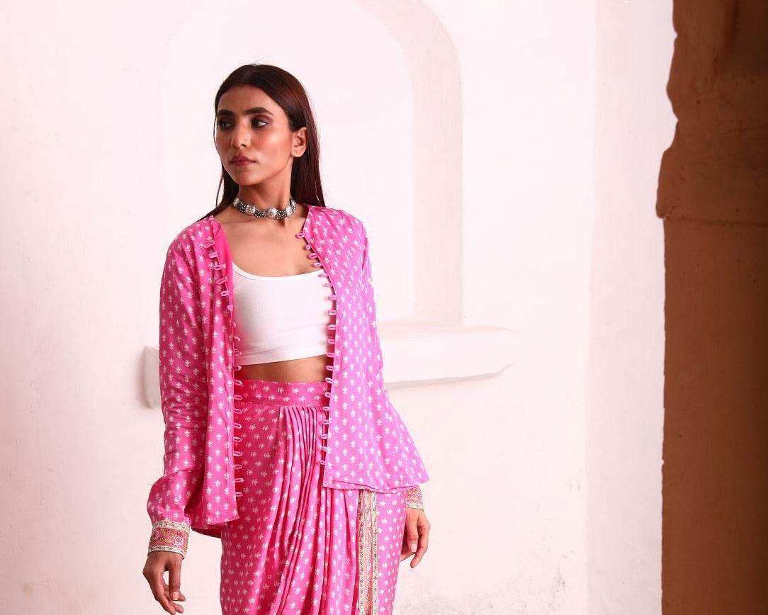 Uff Designer Jacket - Pink - Monk & Mei