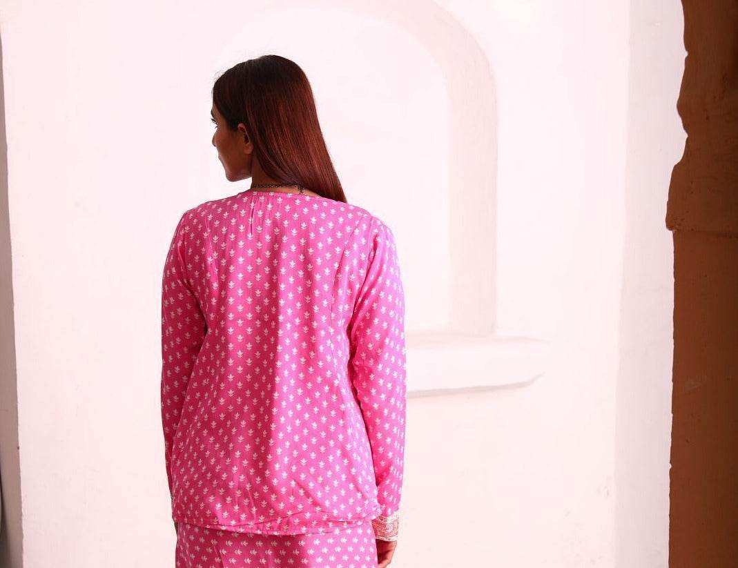 Uff Designer Jacket - Pink - Monk & Mei