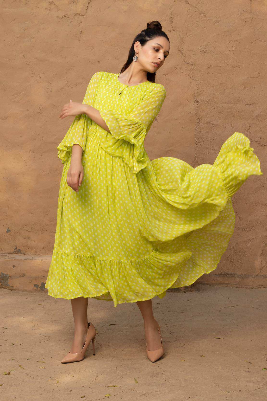 Bliss Dress - Grass green - Monk & Mei