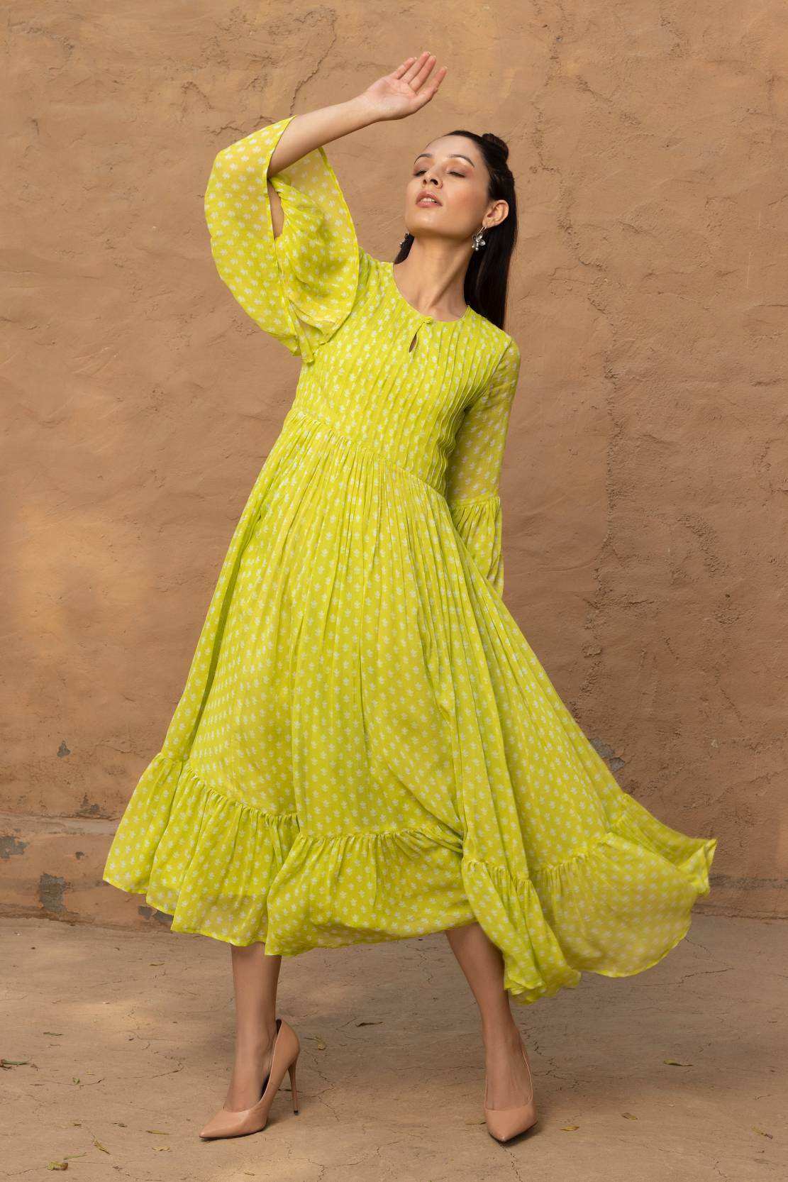 Bliss Dress - Grass green - Monk & Mei