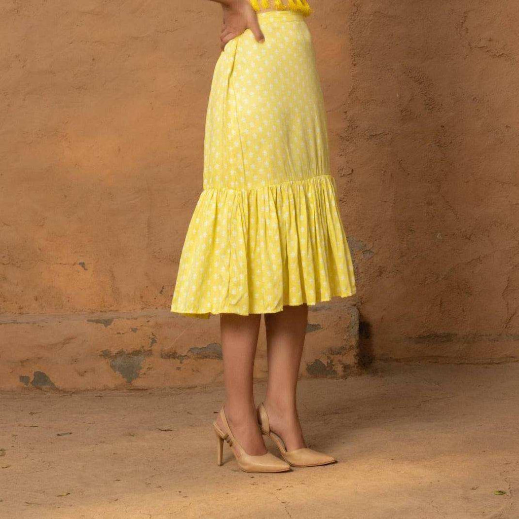 Geet Bustier-Skirt - Yellow - Monk & Mei