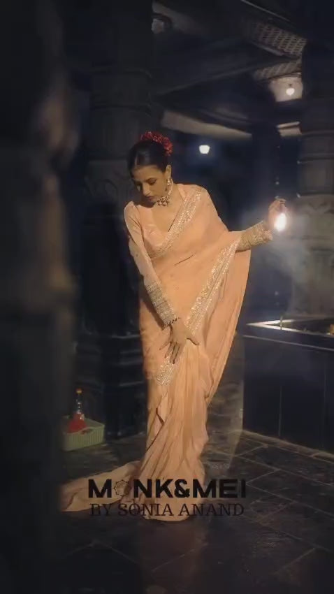 Hansini-Saree and Blouse set-Gold