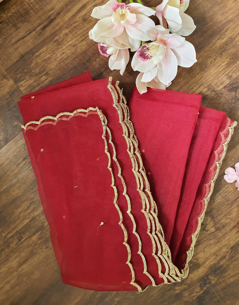 Abhidya Gold & Maroon Dupatta