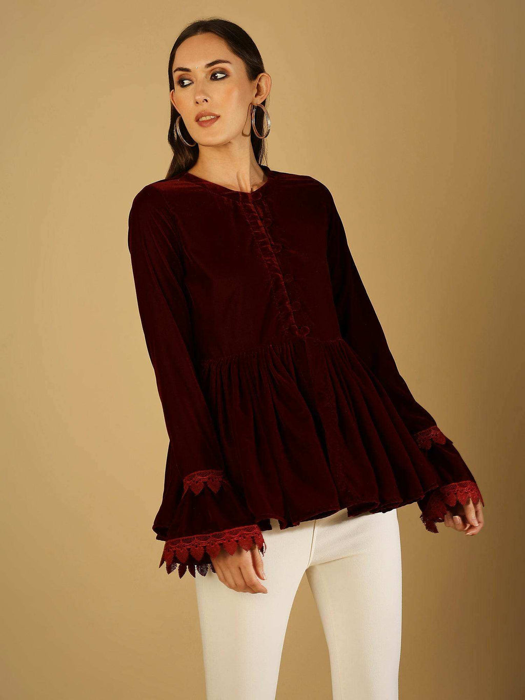 Taj-Jacket - Maroon - Monk & Mei