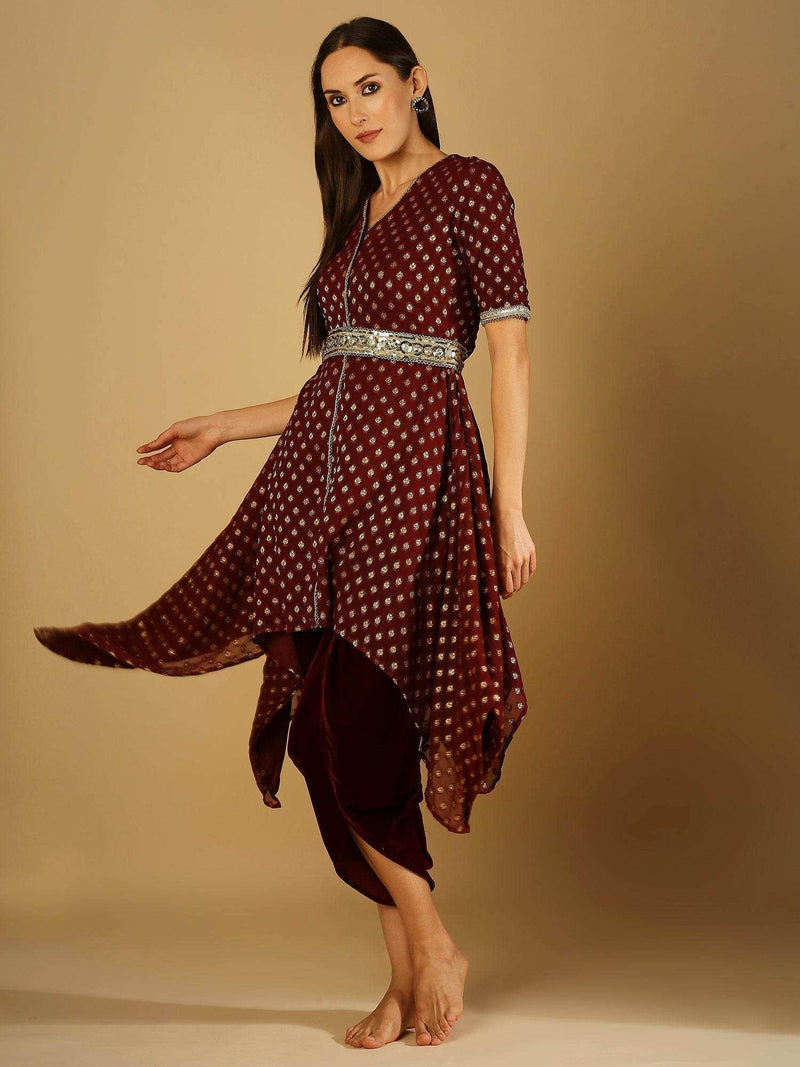Tamanna-Kurta dhoti Set with Belt