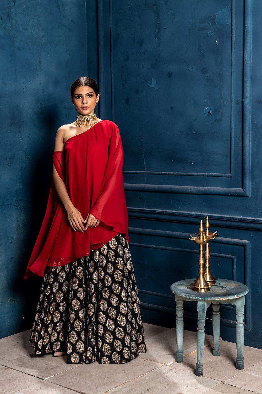 Raagini- Top & Lehenga - Monk & Mei