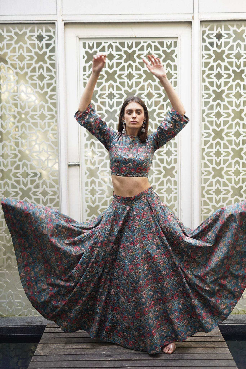 AASMA LEHENGA CHOLI DUPATTA - Monk & Mei