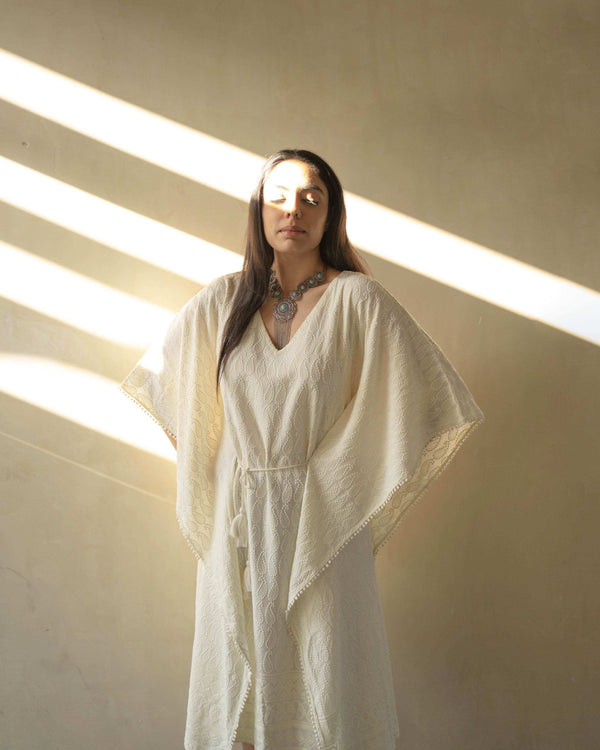 ADA- CHIKANKARI KAFTAN DRESS