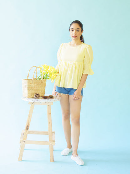 SERENA - TOP - Buttercup yellow