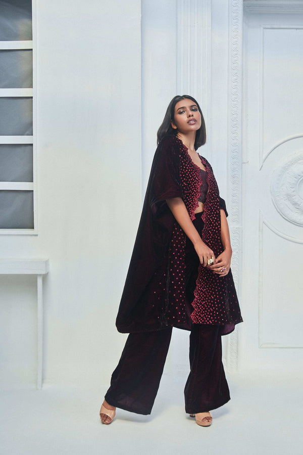 Alice Kaftan, Blouse and Pant- Wine