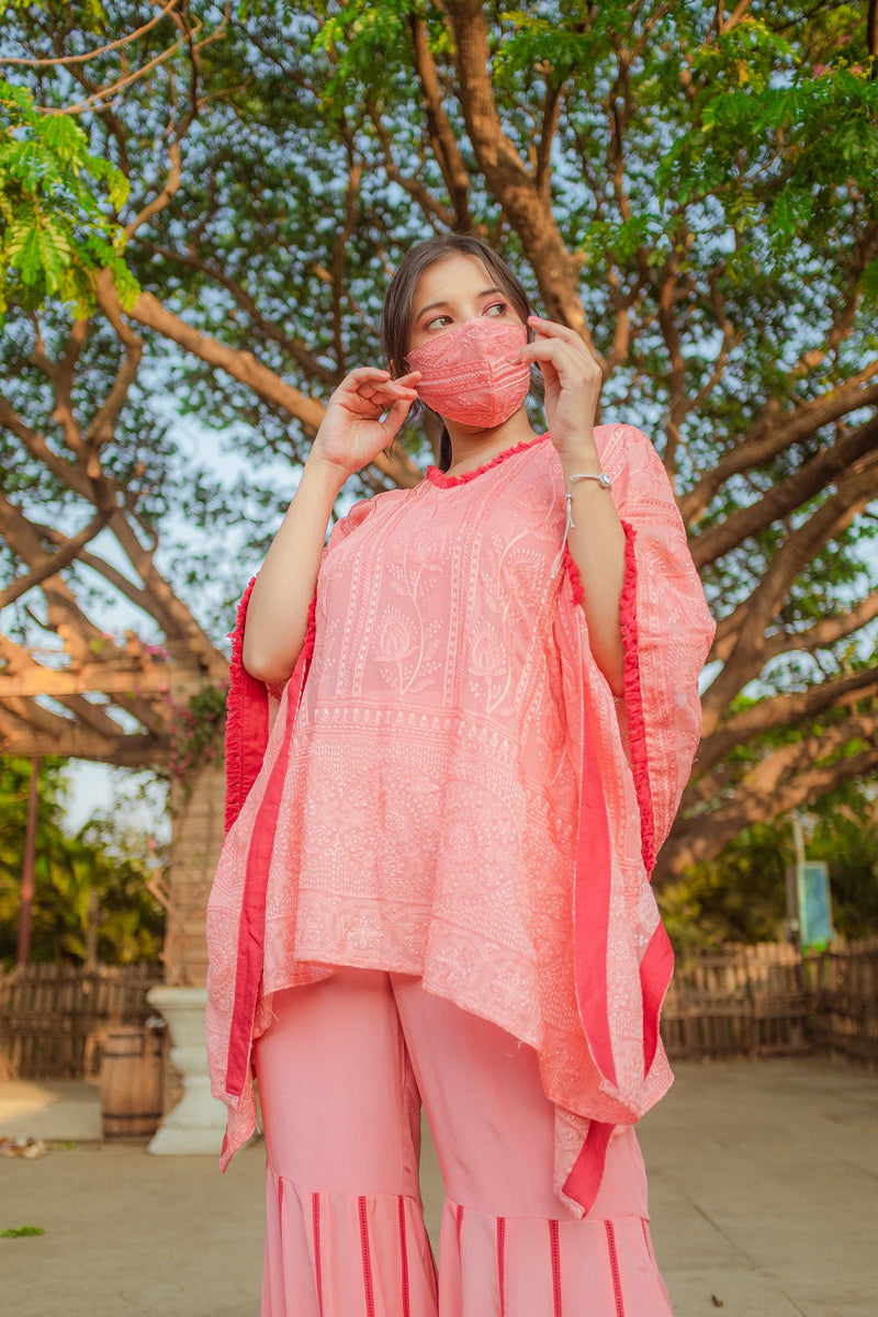 Suraiya Chikankari Kaftan