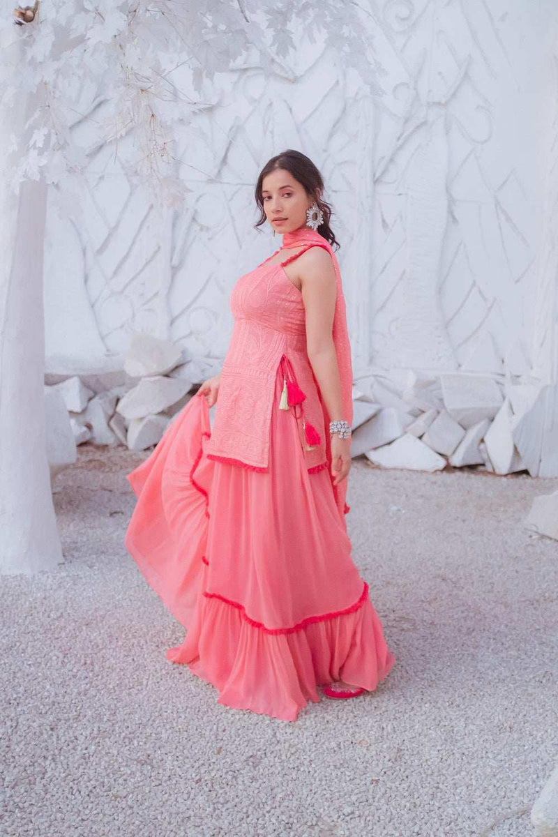 Sharmila Chikankari Lehenga Skirt
