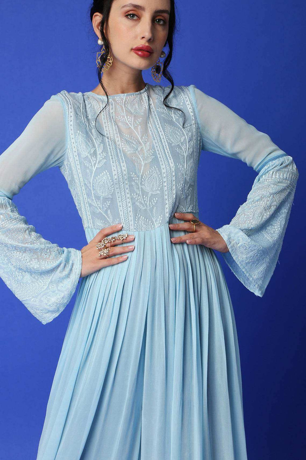 Salma Chikankari Jumpsuit - Monk & Mei