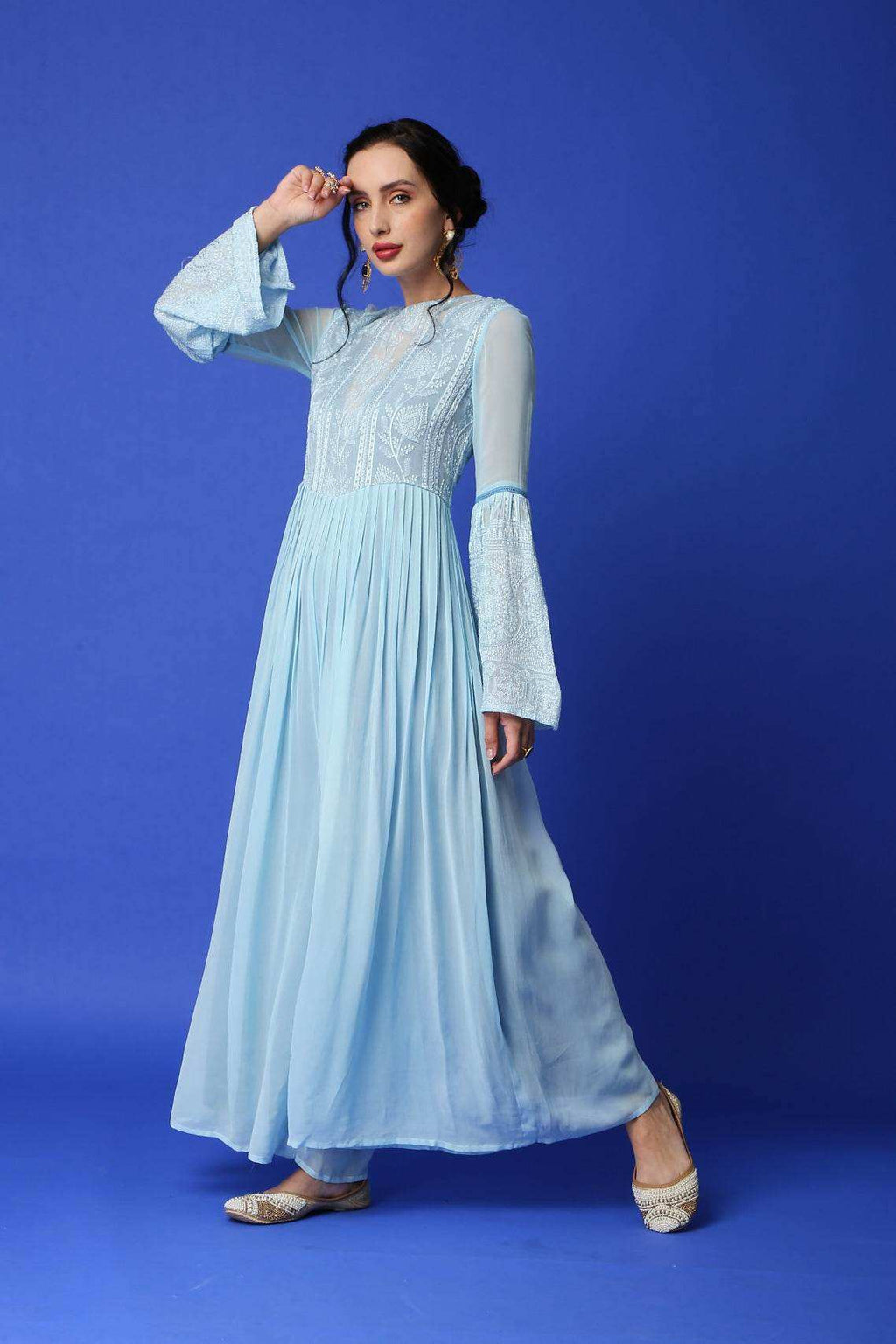 Salma Chikankari Jumpsuit - Monk & Mei