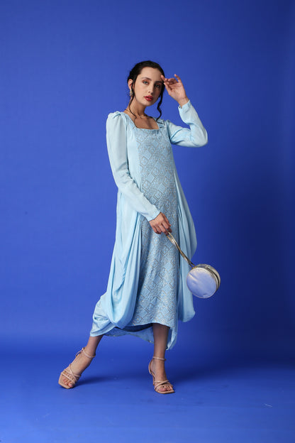 Fatima Chikankari Cowl Dress