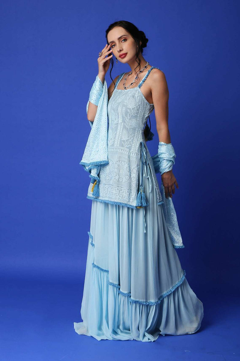 Sharmila Chikankari Lehenga Skirt