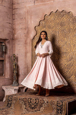 Falak Pink Embroidered Dress