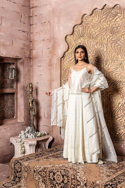 Shuddhi- top with lehenga & dupatta