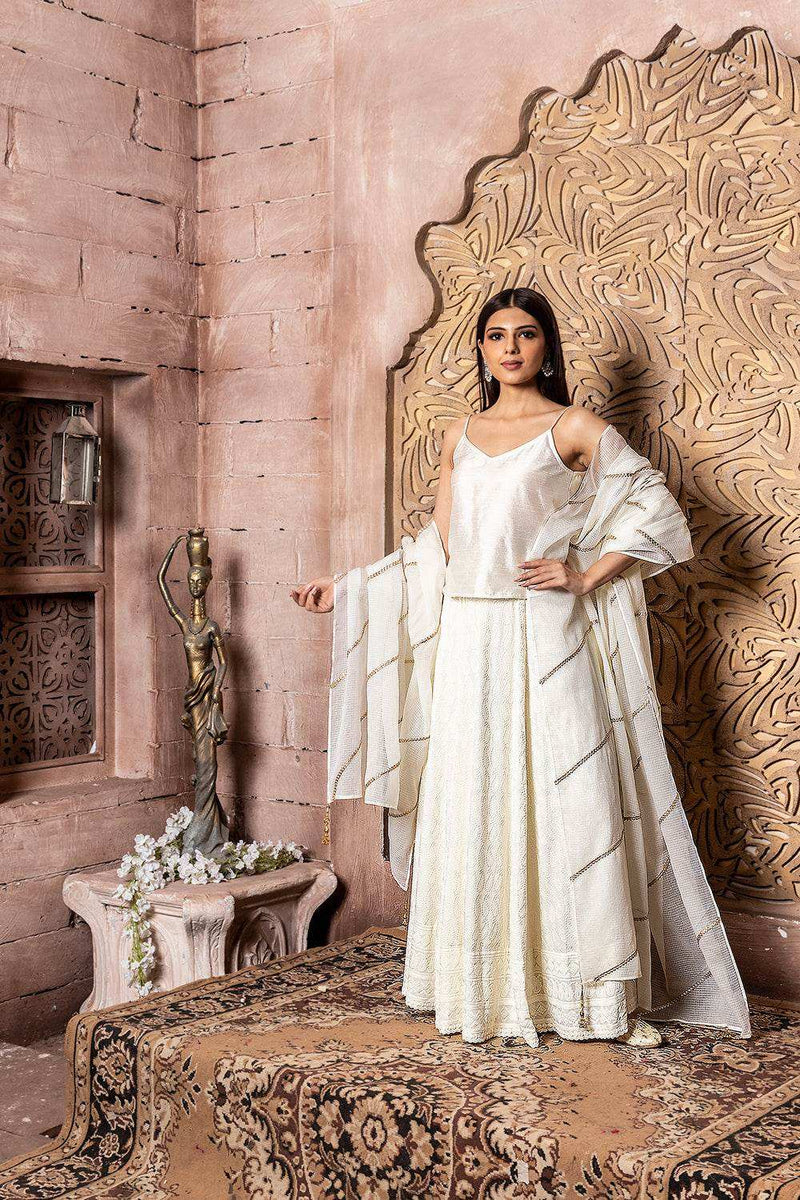 Shuddhi- top with lehenga & dupatta