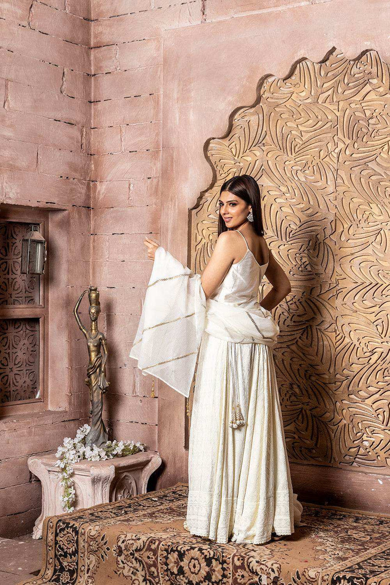 Shuddhi- top with lehenga & dupatta