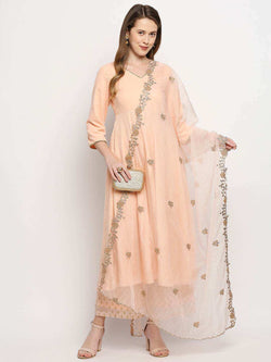 Zareen-Long kurta & palazzo with dupatta