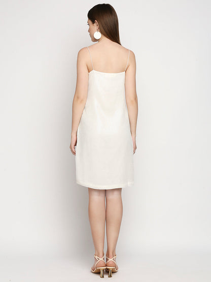 Arzu-Sequin Dress - White