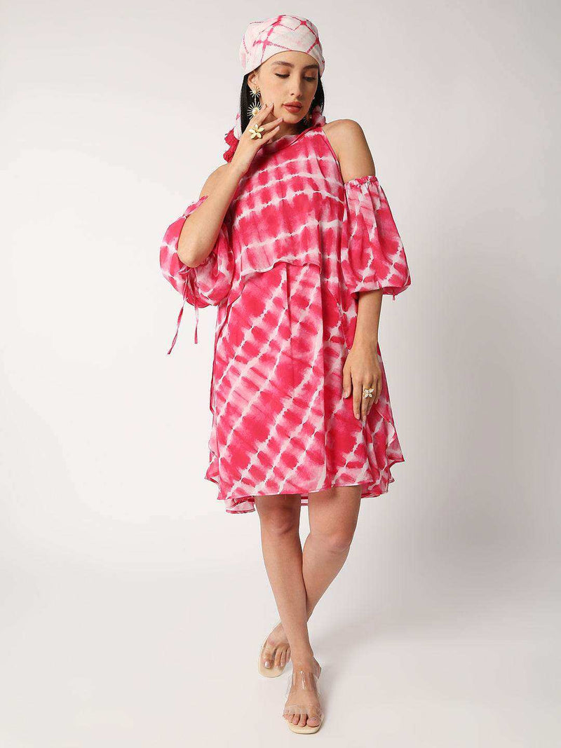 Nefertiti flared dress - Pink